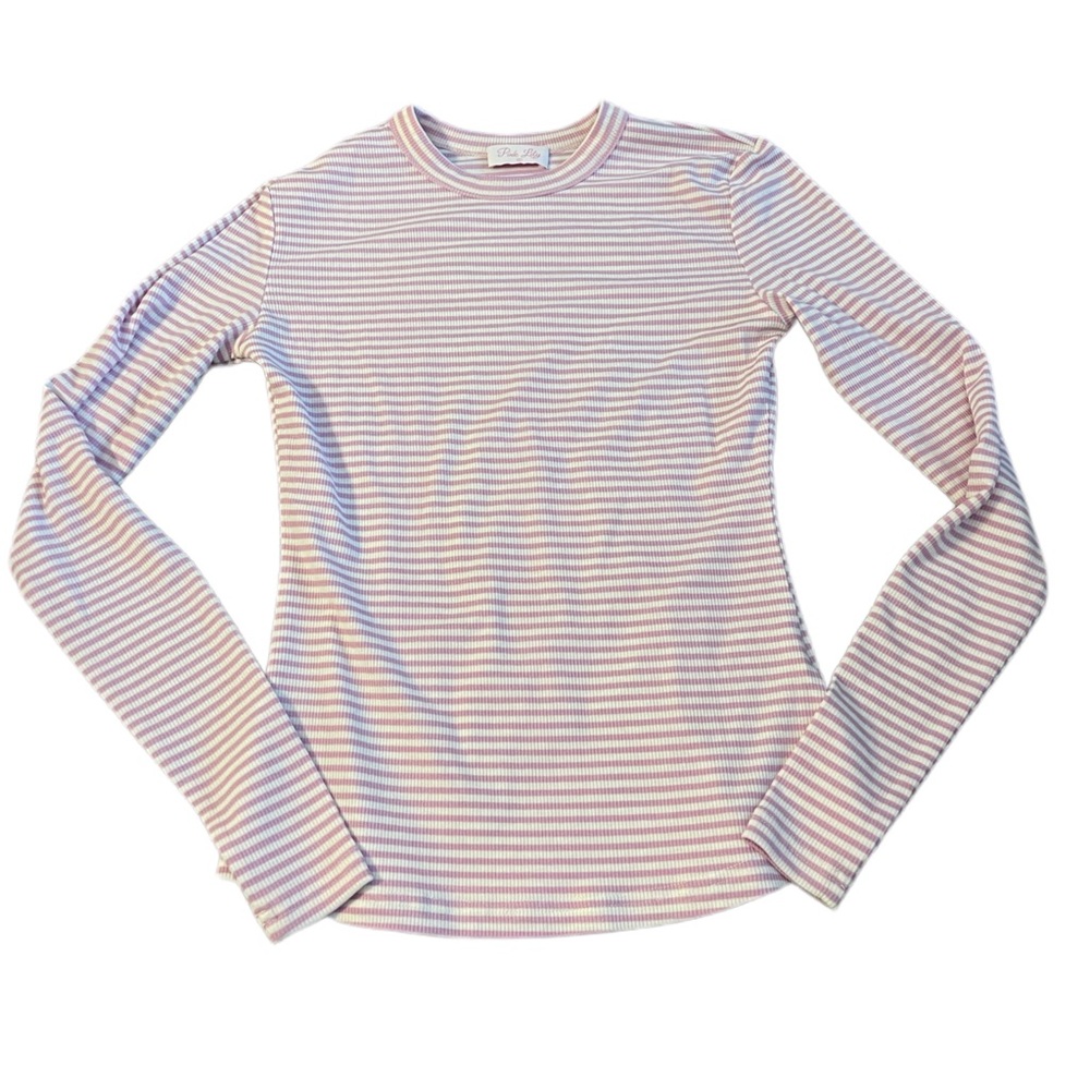 Pink Lily Stripe Tee